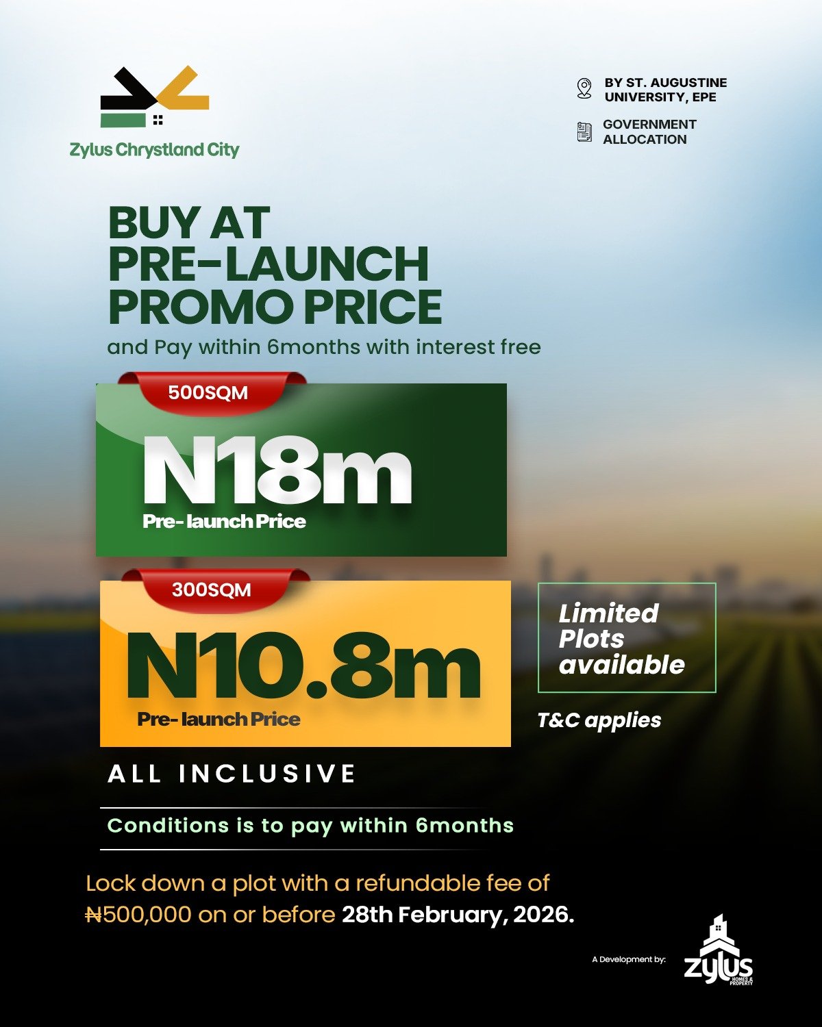 Plots of land for Chrystland C...